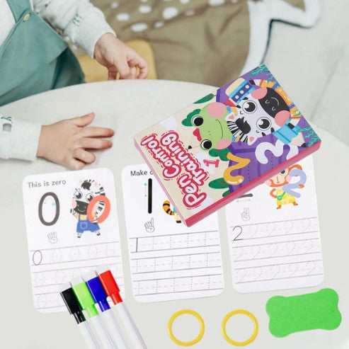 Kit Educativo de Caligrafía con Fichas y Lápiz