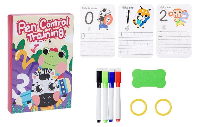 Kit Educativo de Caligrafía con Fichas y Lápiz